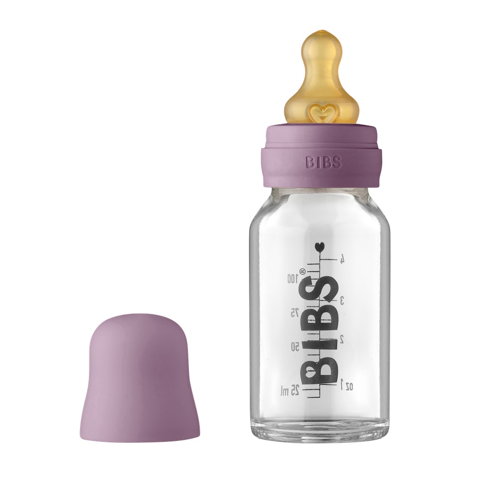 BIBS Baby Bottle sklenená fľaša 110ml - Mauve | BIBS