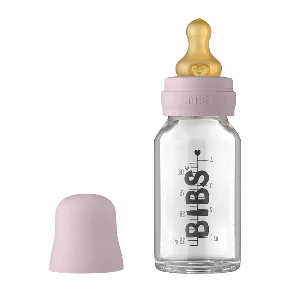 BIBS Baby Bottle sklenená fľaša 110ml - Dusky Lilac | BIBS