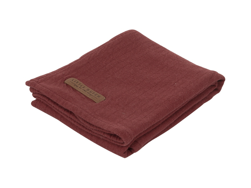 Plienky swaddle 120x120 pure indian red | Little Dutch