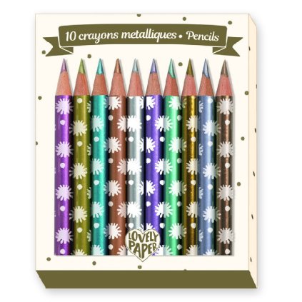 Mini farbičky s metalickým leskom Chic: 10 farieb