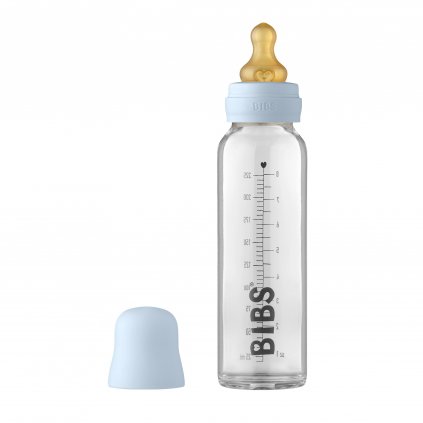 BIBS Baby Bottle sklenená fľaša 225ml - Baby Blue