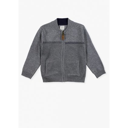 Chlapčenský sveter na zips Grey