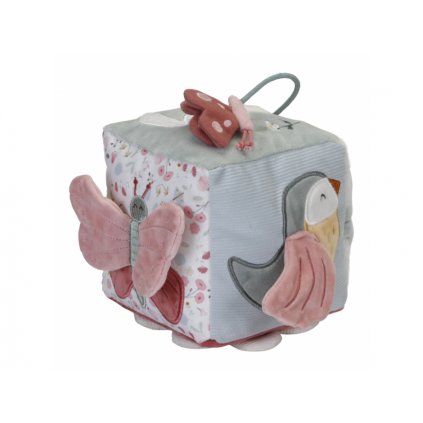 Plyšová kocka Kvety a motýle