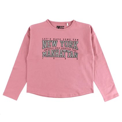Tričko s dlhým rukávom Manhattan ružové