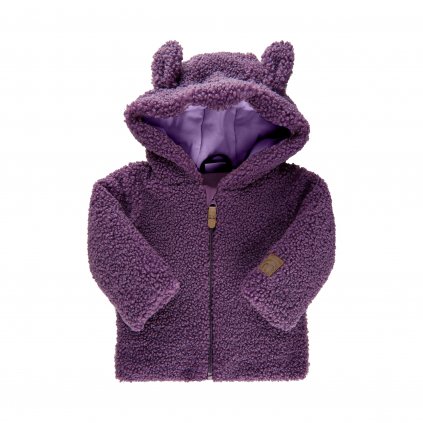 Hrubý medvedíkový kabát Violet