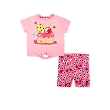 pink knit set for girl creamy ice collection