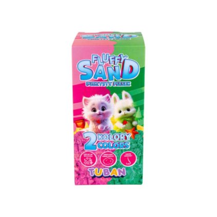 fluffy piesok 2 x 70g ruzova a zelena tuban TU3789 1 1000x1000