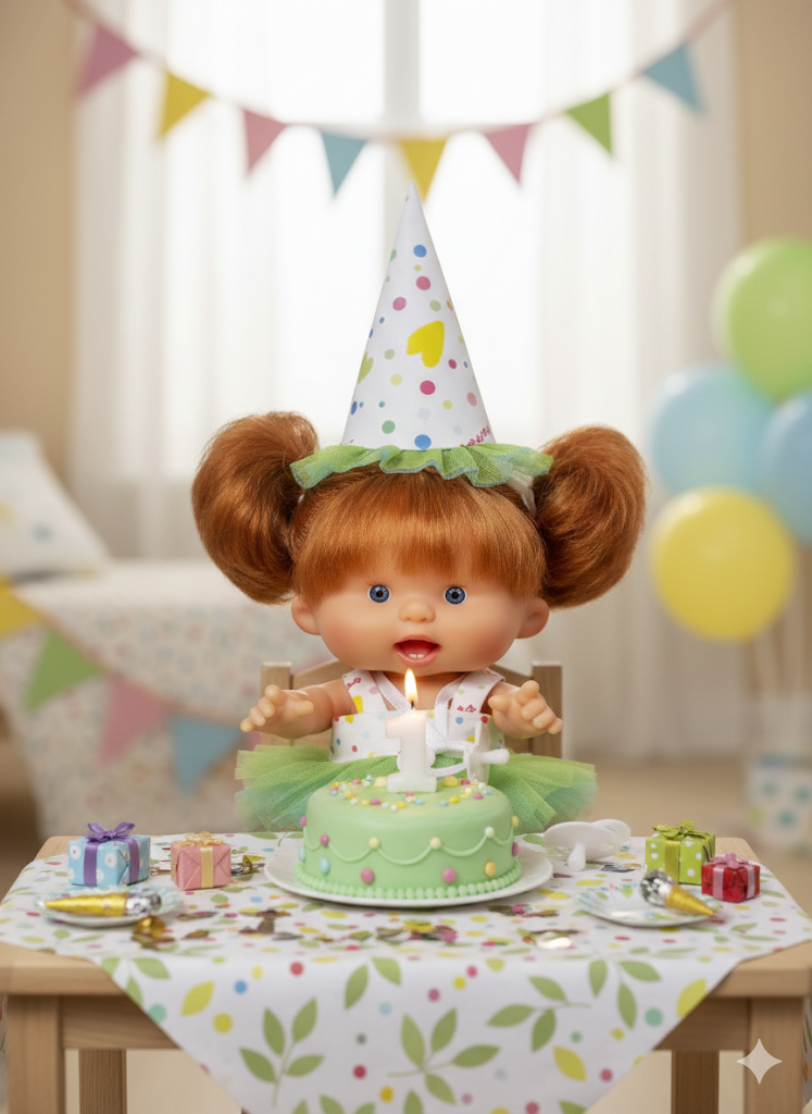Nines d´Onil Bábika PEPOTÍN SPECIAL HAPPY BIRTHDAY Kiwi