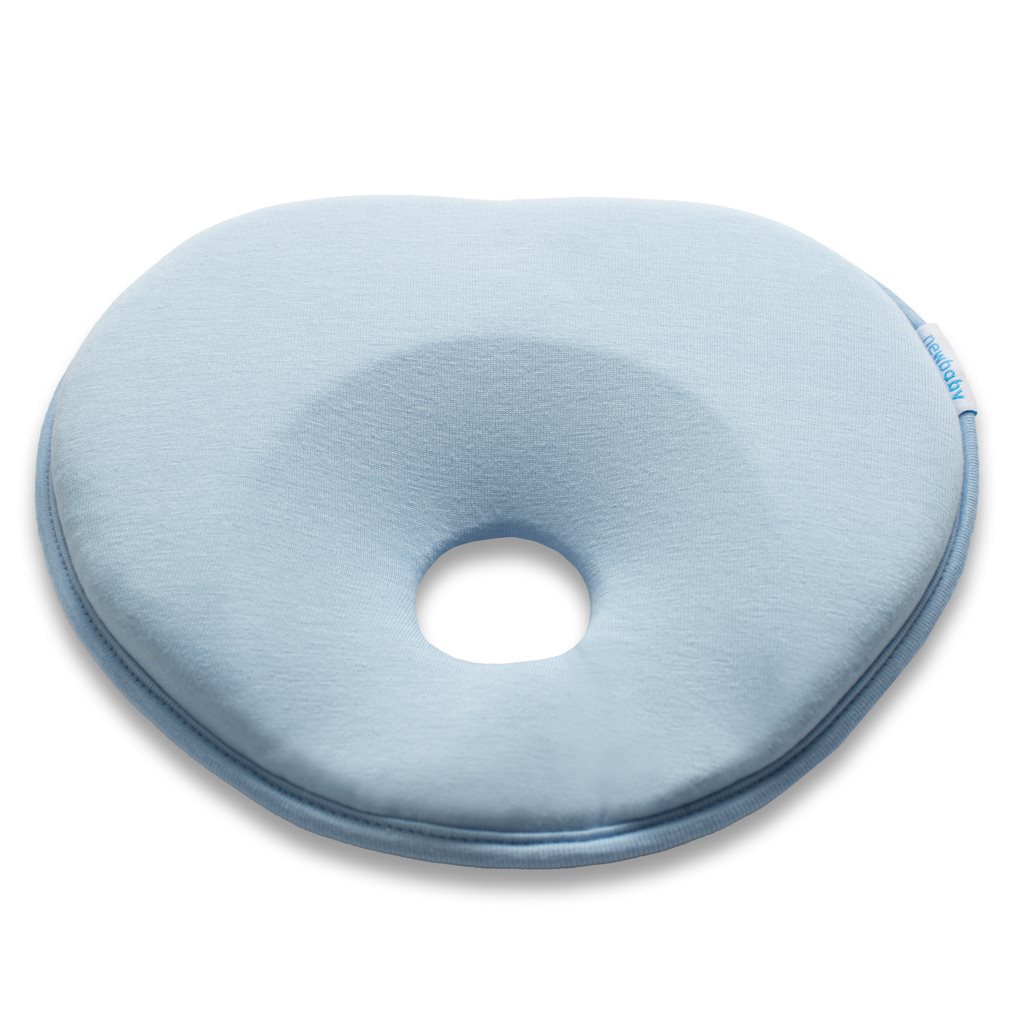 Ergonomický dojčenský vankúšik New Baby BASIC podporujúce správne tvarovanie hlavy dieťaťa BLUE