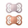 BIBS Supreme symetrické cumlíky z prírodného kaučuku 2ks – veľkosť 2 - Pink Plum / Peach
