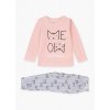 Dievčenské dlhé pyžamo MEOW ružové