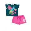 green pink knit set for girl tropadelic collection