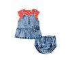 blue denim set for girl frutti collection