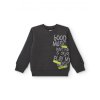 dark grey sweatshirt with graphic message for boys