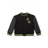 black varsity jacket with green details for boys f