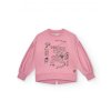 pink sweatshirt with puffed sleeves and print from