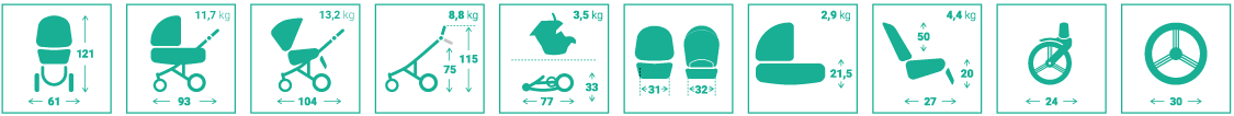 Bebetto kombinovany kočarek FLAVIO, col. 20