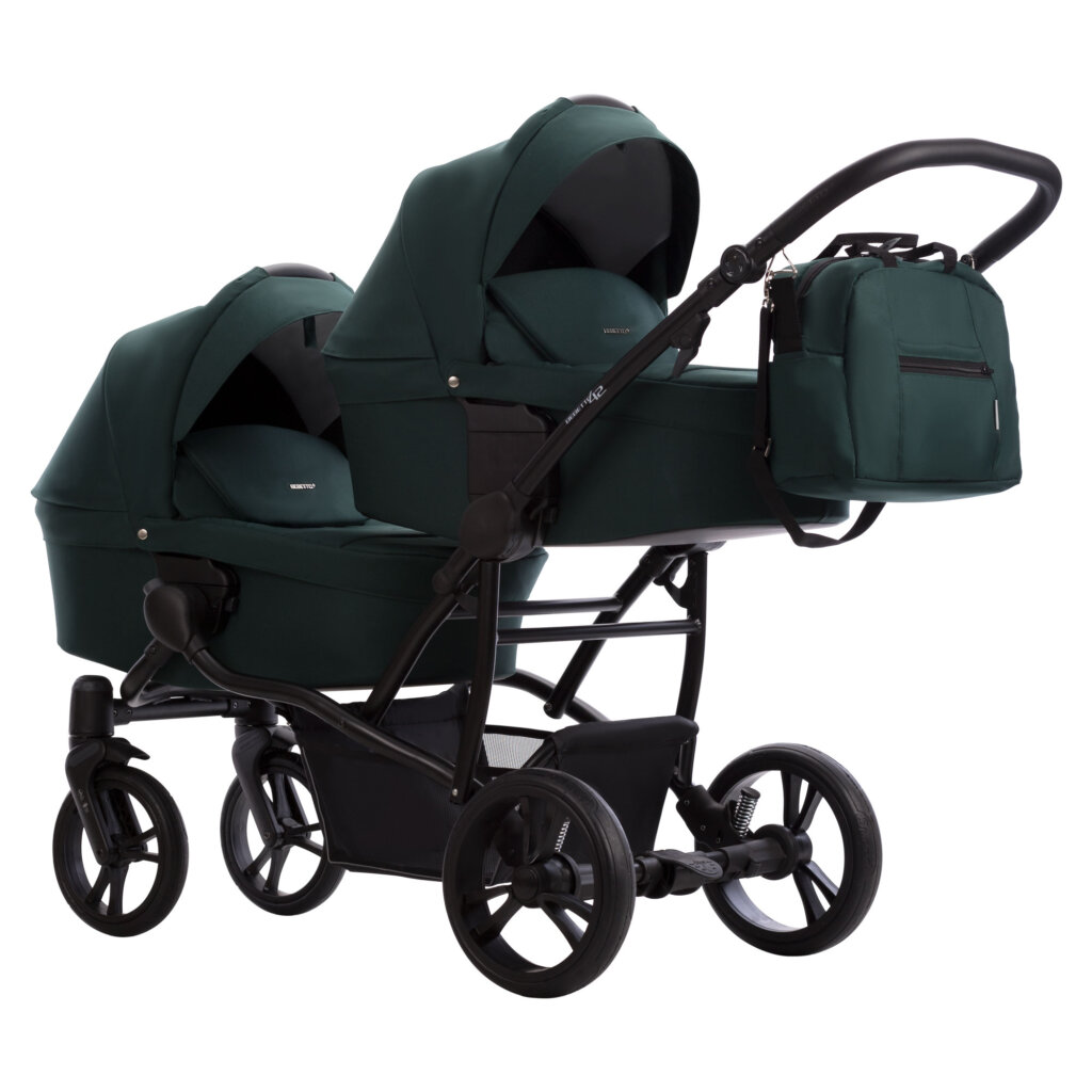 BEBETTO 42 PRO , kočárek pro dvojčata , col. PRO 22 , black