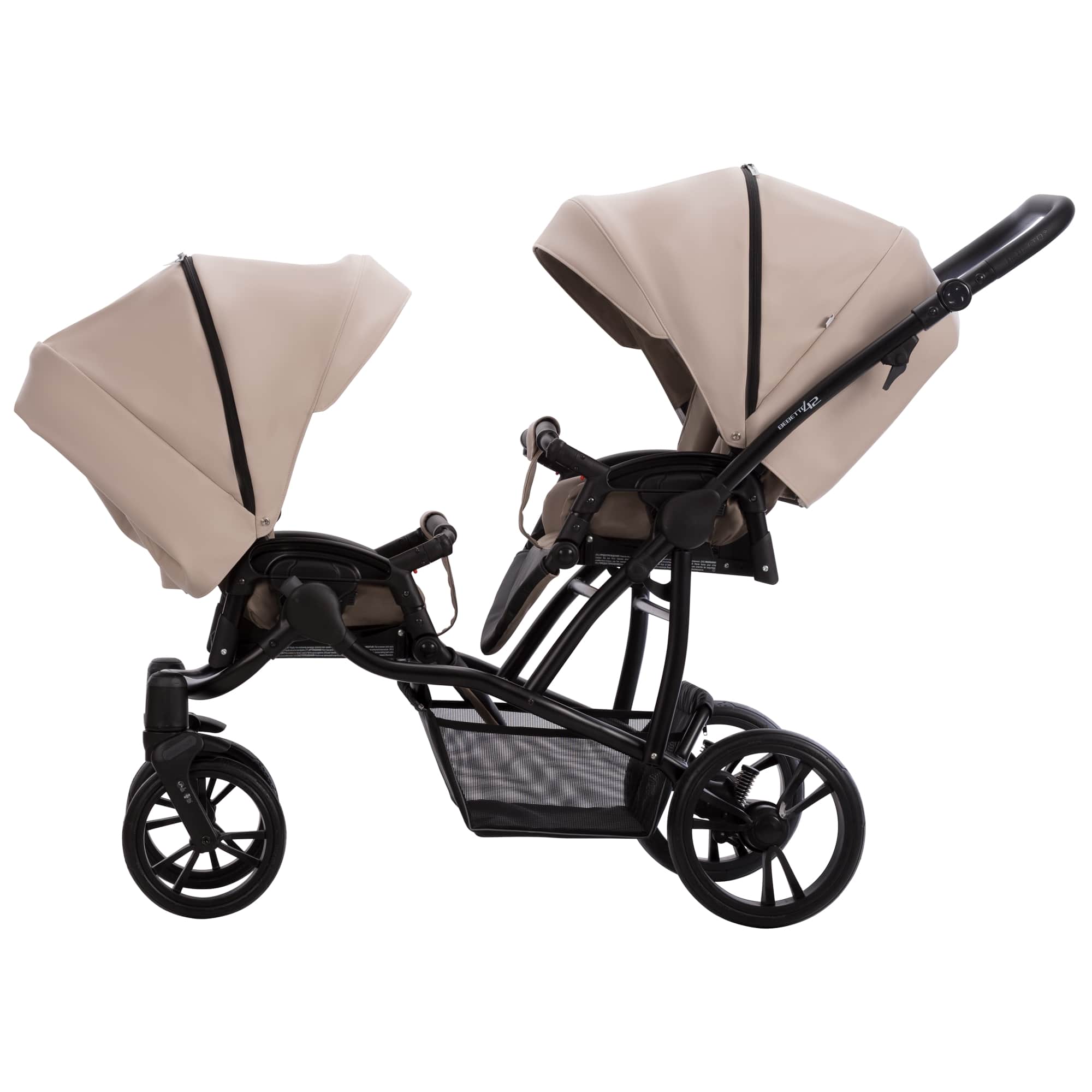 BEBETTO 42 PRO , kočárek pro dvojčata , col. PRO 22 , black