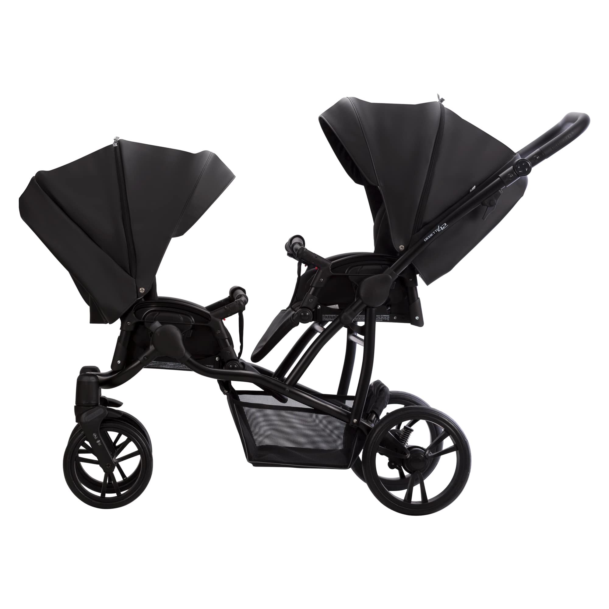BEBETTO 42 PRO , kočárek pro dvojčata , col. PRO 24 , black