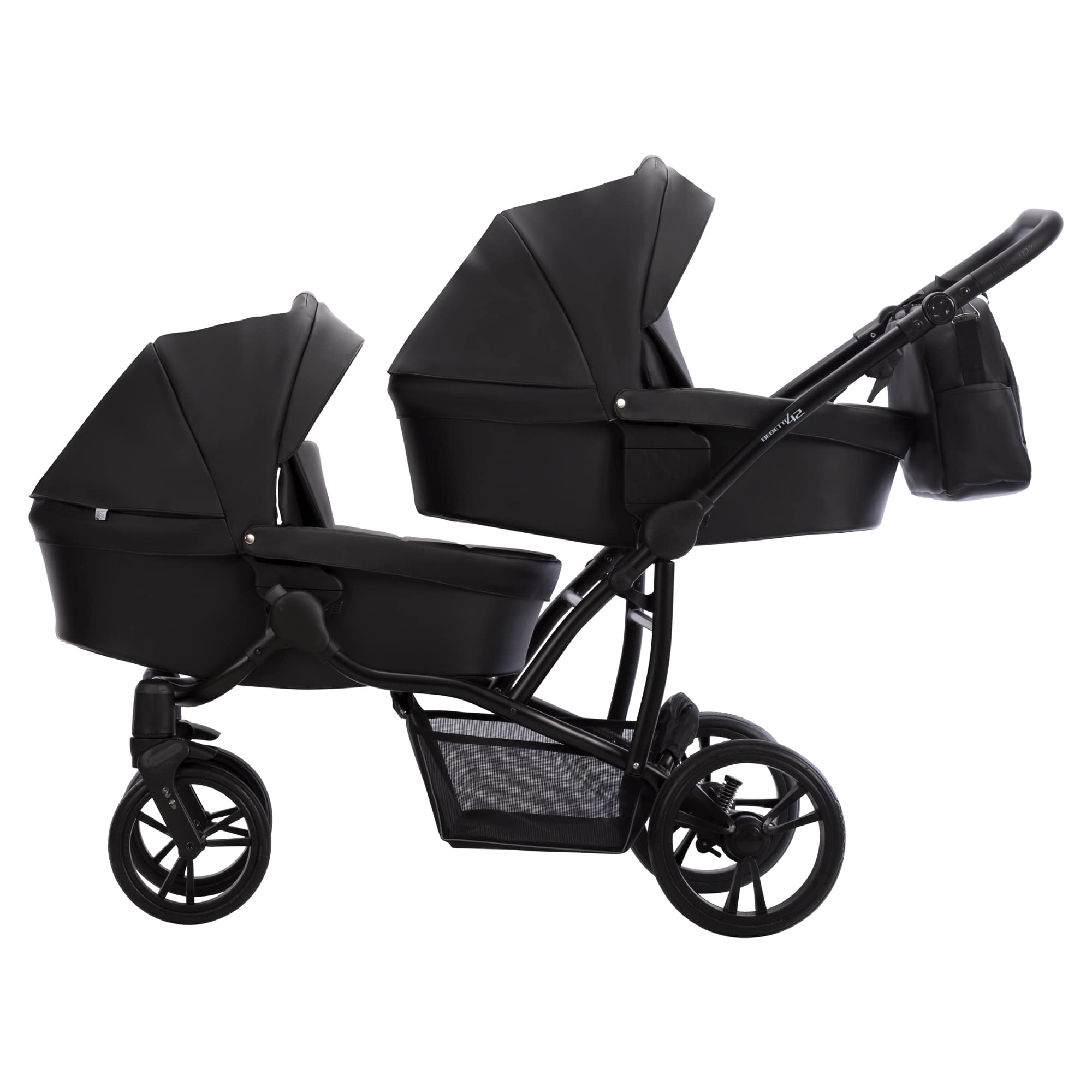 BEBETTO 42 PRO , kočárek pro dvojčata , col. PRO 24 , black