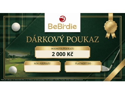 Dárkový poukaz BeBirdie 2000 Kč