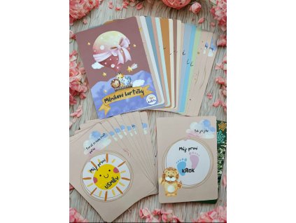 Milníkové kartičky pro holčičky