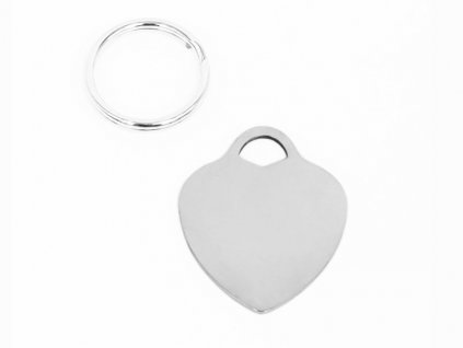Edelstahl Hundemarke Kleines Herz