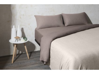 New jersey povlečení béžová písková Velfont