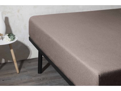 New jersey prostěradlo taupe Velfont