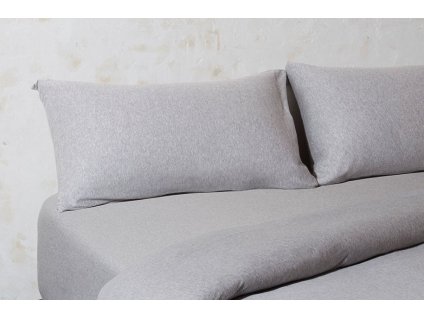 New jersey potah na polštář světle šedá Velfont