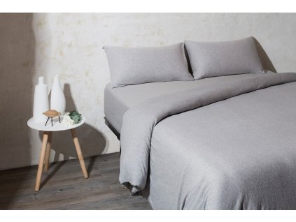 New jersey povlečení světle šedá Velfont