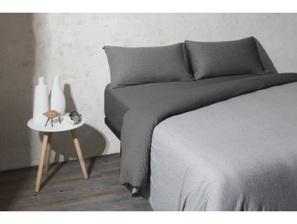 New jersey povlecení světle šedá tmavě šedá Velfont
