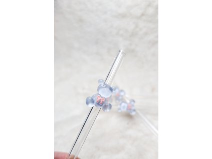 skleněné brčko  medvídek