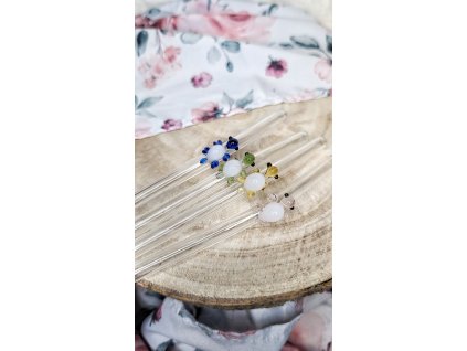 skleněné brčko želvička