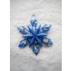 vánoční sněhová vločka modrá