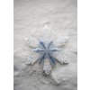 vánoční sněhová vločka modrobílá