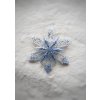 vánoční sněhová vločka modrostříbrná