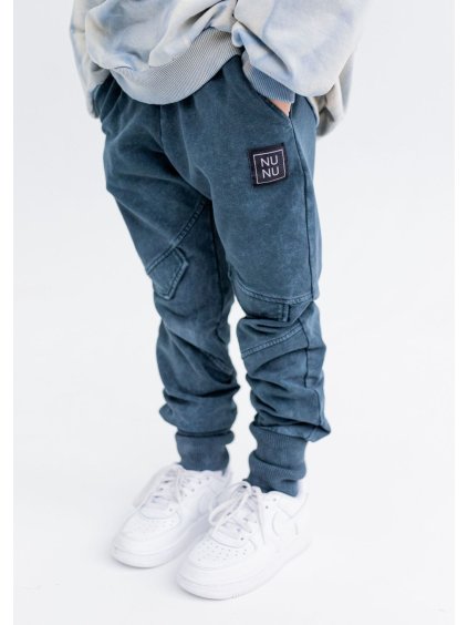 CHLAPECKÉ TEPLÁKY JOGGERS - TMAVĚ MODRÁ