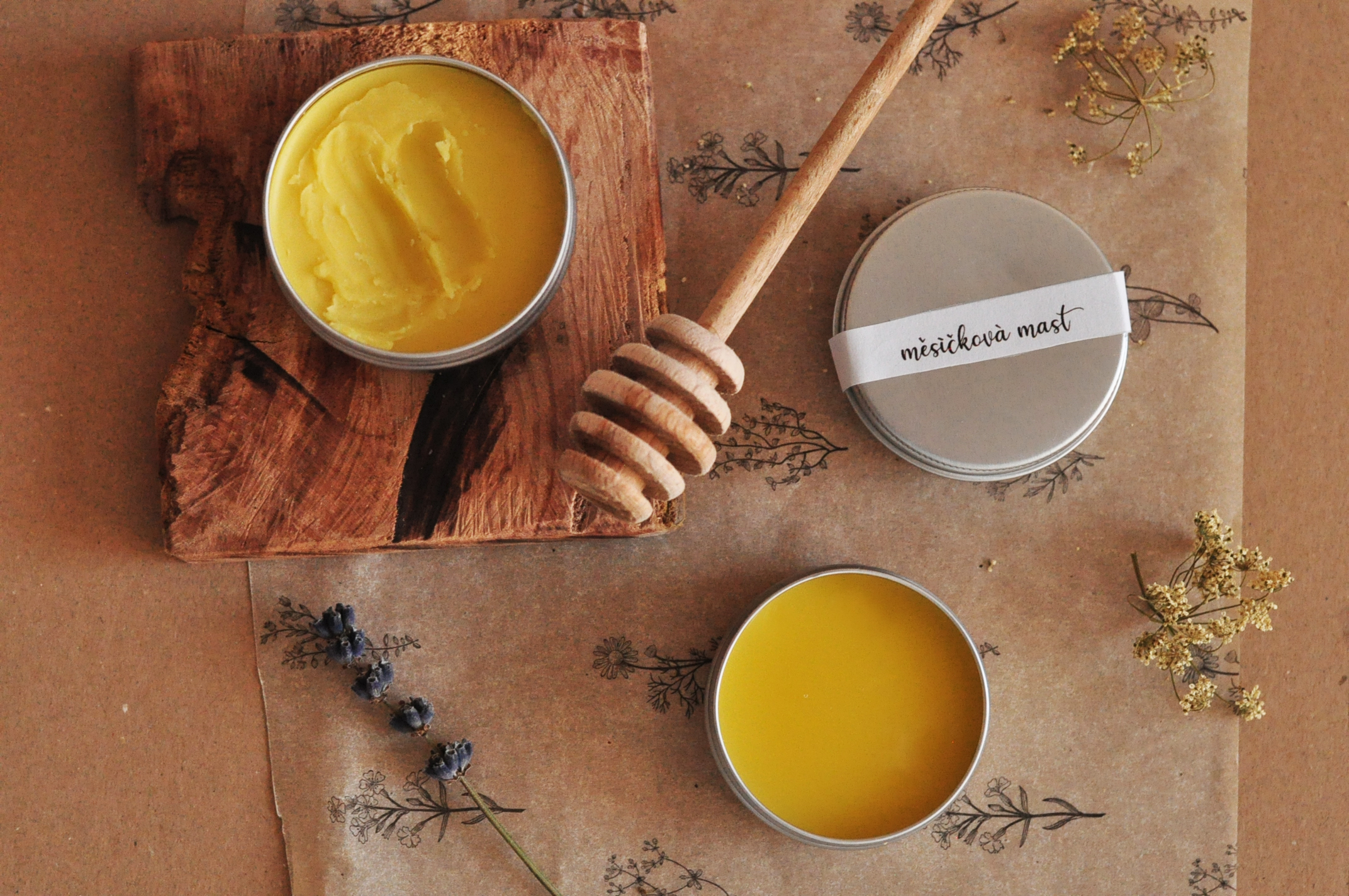Recept na měsíčkovou mast s včelím voskem