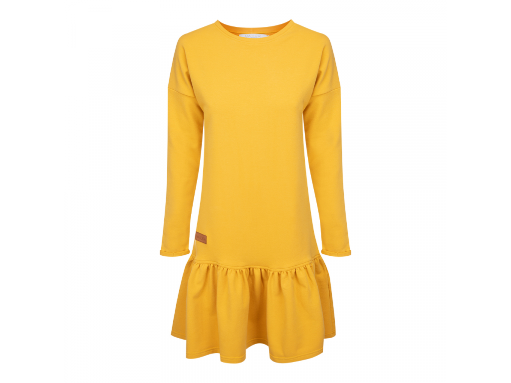 Dámské teplákové šaty s volánem POSH yellow