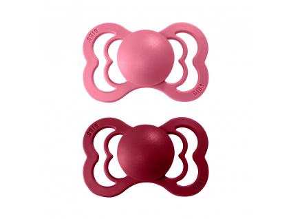 BIBS Supreme dudlík z přírodního kaučuku 2ks - Coral / Ruby