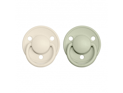 BIBS De Lux cumlíky z prírodného kaučuku 2ks - Ivory / Sage