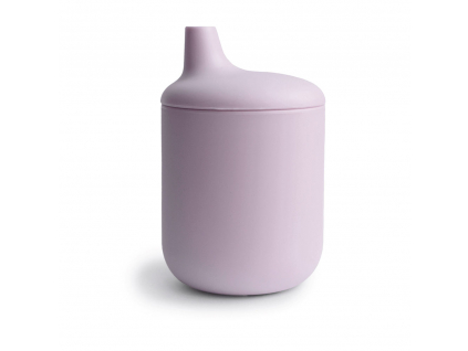 Mushie silikonový pohárek s pítkem - Soft lilac