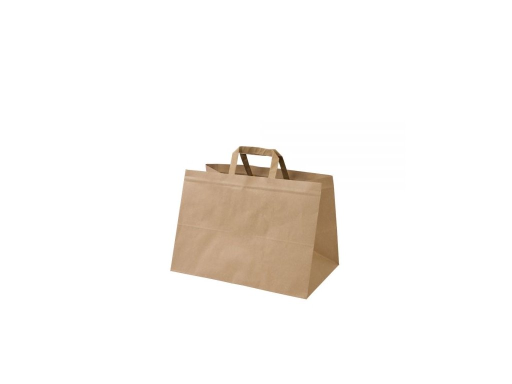 Papierové tašky, 350x230x250 mm, kraft (25ks) - BeEnvi.sk