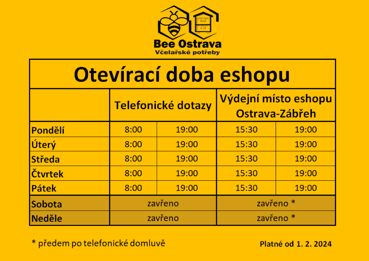 Změna času při osobním odběru na výdejním místě - Ostrava