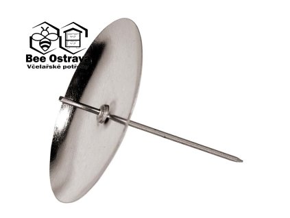 Svícen kov pr. 50mm se zápichem - stříbrný