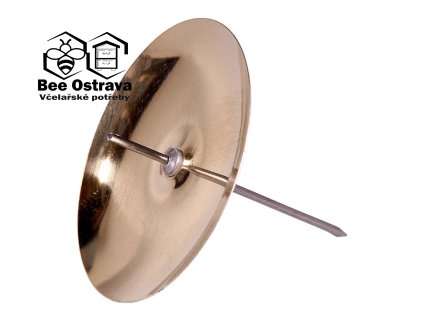 Svícen kov pr. 50mm se zápichem - zlatý