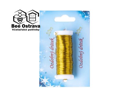 Drátek vázací 30m - zlatý