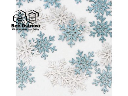 Papírové konfety - sněhová vločka - 1ks